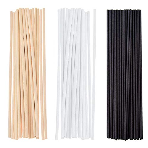 Gativs Diffuserstäbchen 150 Stück Rattanstäbchen Natürlicher Fasern Rattan Reed Diffusor Stöcke Ersatz Diffuser Sticks 3mm*24cm für Raumduft Diffusoren, Schwarz, Weiß, Beige Gativs Diffuserstäbchen 150 Stück Rattanstäbchen Natürlicher Fasern Rattan Reed Diffusor Stöcke Ersatz Diffuser Sticks 3mm*24cm für Raumduft Diffusoren, Schwarz, Weiß, Beige von Gativs