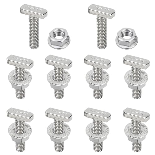 Gativs Hammerkopfschrauben M8x20 Edelstahl A2-70, 10 Stück Hammerkopfschrauben Edelstahl, Hammerkopfschraube mit Sperrzahnmuttern, Flanschmuttern M8 Schrauben, für PV Solar Montageschienen Gewächshaus Gativs Hammerkopfschrauben M8x20 Edelstahl A2-70, 10 Stück Hammerkopfschrauben Edelstahl, Hammerkopfschraube mit Sperrzahnmuttern, Flanschmuttern M8 Schrauben, für PV Solar Montageschienen Gewächshaus von Gativs
