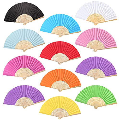 Gativs Handfächer 12 Stück Fächer Bunt Handheld Gefaltet Fan Silk Bambus Faltfächer Fächer Hochzeit Hochzeitsfächer Taschenfächer Mehrfarbig Seide Hand Fans Klappfächer Hand Fan Wedding Fächer Sommer Gativs Handfächer 12 Stück Fächer Bunt Handheld Gefaltet Fan Silk Bambus Faltfächer Fächer Hochzeit Hochzeitsfächer Taschenfächer Mehrfarbig Seide Hand Fans Klappfächer Hand Fan Wedding Fächer Sommer von Gativs