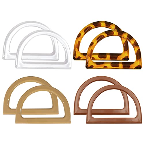 Gativs Handtaschengriffe D-Form 8 Stücke Taschengriffe Taschen Griff Ersatz D Form Handtasche Griff Handtaschengriff Handtasche Griff Ersatz Taschengriff Ersatz D Form Rahmen D-Form Handtaschengriff von Gativs
