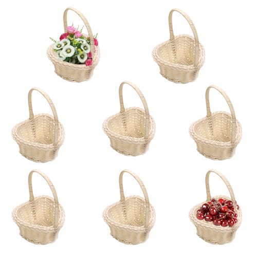 Gativs Kleiner Rattan Korb Obstkorb 8 Stück Kleiner Weidenkorb mit Henkel Geflochtener Blumenkorb Hochzeitskorb Mini Blumenkorb Hochzeit Süßigkeiten Rattan Korb Dekokorb für Hochzeitszeremonie Gativs Kleiner Rattan Korb Obstkorb 8 Stück Kleiner Weidenkorb mit Henkel Geflochtener Blumenkorb Hochzeitskorb Mini Blumenkorb Hochzeit Süßigkeiten Rattan Korb Dekokorb für Hochzeitszeremonie von Gativs