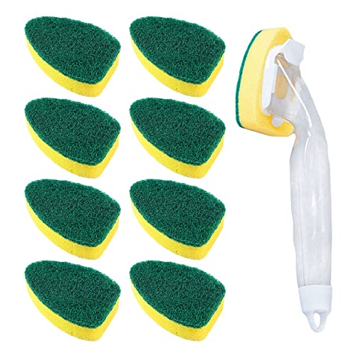 Gativs Putzschwamm Dish Schwamm mit Griff 10 Stücke Dish Wand Schwamm Küche Spüle Reinigung Bürste Ersatzkopf für Spülbecken Dishwand Reinigungsbürste Spülschwamm mit Griff Badezimmer Austauschbare von Gativs