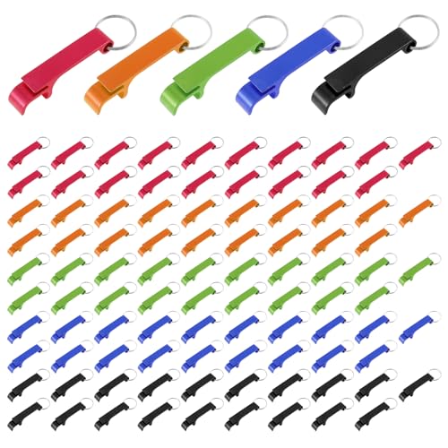 Gatphy 100 -teiligen Flaschenöffner Keychains Aluminiumlegierung Bierflaschenöffner Taschenklauen Getränke können das Werkzeug öffnen. Öffnen Sie die Deckel leicht für Home Bar von Gatphy