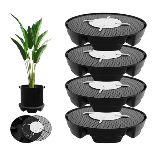 Gatphy 4 Stück Selbstbewässernde Stofftopf Untersetzer, Untersetzer Pflanzkübel Selbstbewässerung, Füße für Blumenkübel Außen, Pflanztopf Self Watering Plant Pot, Self Watering Pot von Gatphy