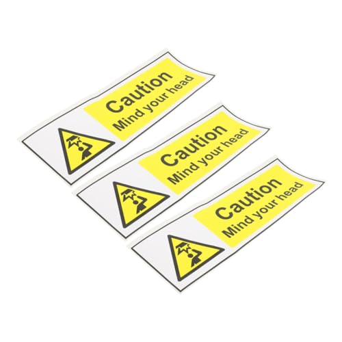 3St Beschilderung Achten Sie auf Ihren Vorsicht, pass auf deinen Kopf auf Warnschild Warnaufkleber aus Vinyl kopfschutz pp das Schild Wandaufkleber Decke PVC von Gatuida