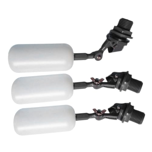 Gatuida Schwimmerventil Wasserventil Kugelhahn 3 Stück 1/2 Zoll Kleiner Automatischer Wasserstandsanzeiger für Luftbefeuchter Aquarium Eismaschine Wassertank PE Kugel Weiß von Gatuida