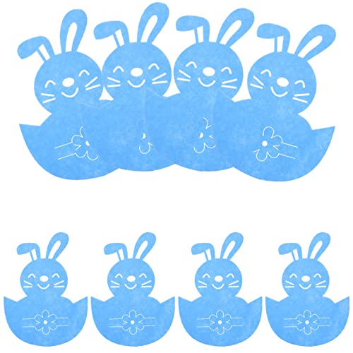 8st Kaninchen Bestecktasche Besteckhalter Ostern Besteck Messer Gabeln Tasche Besteckabdeckung Osterhase Ostern Geschirrbeutel Ort Geschirrtuch Vlies Bankett Esstisch Dekorationen von Gatuida