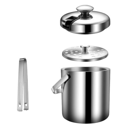 Gatuida 1 Satz Eiswürfelbehälter Doppelwandiger mit Deckel und Sieb für Home Bar und Ktv Robustes und Stilvolles Design für Partys und Bbqs Gatuida 1 Satz Eiswürfelbehälter Doppelwandiger mit Deckel und Sieb für Home Bar und Ktv Robustes und Stilvolles Design für Partys und Bbqs von Gatuida