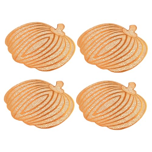 Gatuida 4stücke Teiliges Von Kürbisförmigen Platzsets rutschfest Und Hitzebeständig Für Herbst Und Thanksgiving-Dekoration Für Esstische Und von Gatuida