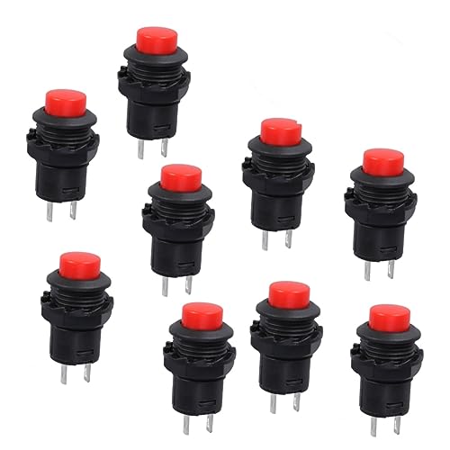 Gatuida Druckknopf Selbstsperrende Funktion 10 Stück 3a -taste für Elektrogeräte von Gatuida