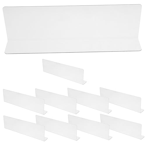 Gatuida 1 Satz Trennwand Verstauen Regalteiler Für Drahtregale Veranstalter Einheit Fall Unterstützt Ort Schrankteiler Trennzeichen Weiße Regale Schubladenteiler PVC Transparent 10 Stück von Gatuida