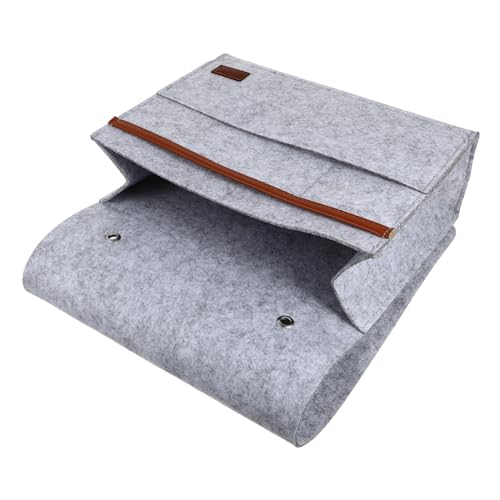 Gatuida 1 Stück Filz-Aufbewahrungstasche Nachttasche Weiden Schwimmbad Vorratsbehälter Nachttisch Deckel Bett Mit Stauraum Aufbewahrung Am Bett Hängend Voll Faltbar Light Grey Polyester von Gatuida