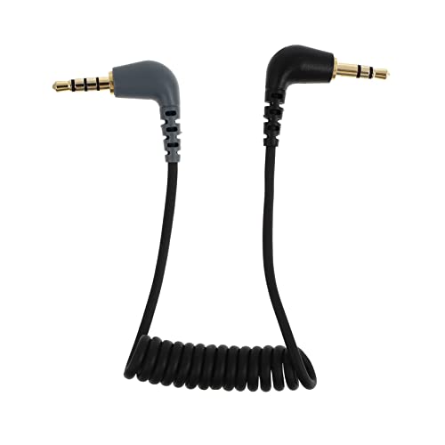 Gatuida 1 Stück Trs zu Trrs Mikrofonkabel Male zu Male Right Angle Adapterkabel für Smartphone und Mikrofone Kompatibel mit Rode Videomicro Schwarz von Gatuida