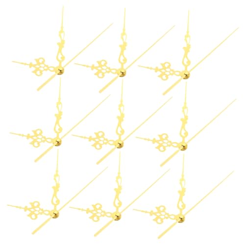 Gatuida 10 Sätze Uhrzeigerset Metall Teiliges DIY Uhrenzubehör für Geräuschlose Wanduhren Einfache Installation Langlebiges Material Elegantes Design für Zuhause und Büro von Gatuida