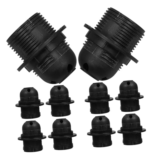 Gatuida 10 Stück Lampenfassung Vollgewinde Schwarz Langlebiger Lampensockel mit Clip Design Einfache Glühbirnenwechsel Vielseitig Einsetzbar für Tisch und Pendelleuchten Robust und Gatuida 10 Stück Lampenfassung Vollgewinde Schwarz Langlebiger Lampensockel mit Clip Design Einfache Glühbirnenwechsel Vielseitig Einsetzbar für Tisch und Pendelleuchten Robust und von Gatuida