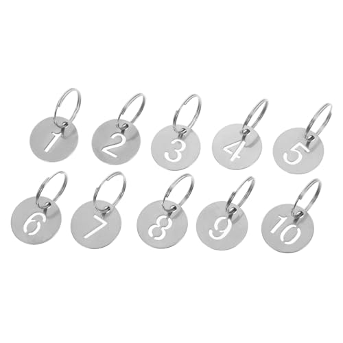 Gatuida 10 Stück Nummernschilder mit Schlüsselringen Runde Leichte Id Tags für Schlüssel Gepäck und Restaurantbestellungen Stilvolles Design für Hotel und Büro Gatuida 10 Stück Nummernschilder mit Schlüsselringen Runde Leichte Id Tags für Schlüssel Gepäck und Restaurantbestellungen Stilvolles Design für Hotel und Büro von Gatuida