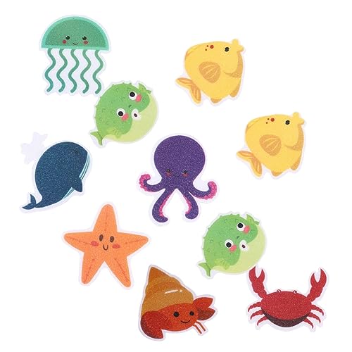 Gatuida 10stücke Badewannenaufkleber Anti-rutsch-wannenaufkleber Badezimmeraufkleber Aufkleber Für Badewanne Selbstklebende Prävention Decals Für Glatte Oberflächen Cartoon Design von Gatuida