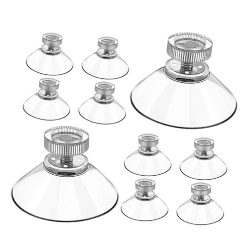 Gatuida 10 Stück Teiliges Glas Saugnäpfe mit Hoher Haftkraft Wiederverwendbare Fenster Saugnapfhalter für Küche und Bad Robuste Kunststoff Saugnapf Pads zur Festen Befestigung von Gatuida