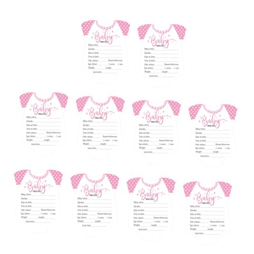 Gatuida 10 Stück Teiliges Prediction Karten mit Tipps und Ratespiel für Shower Party Liebevolle Gender Reveal Spielkarten für Werdende Eltern Einfach zu Beschreiben Babyparty Dekoration von Gatuida