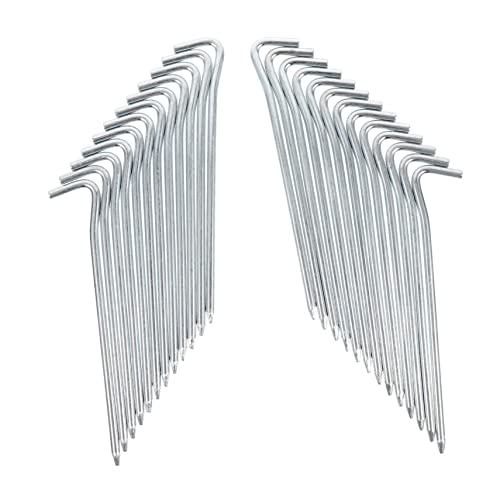 Gatuida 10 Stück Teiliges Zeltheringe Verzinktem Robuste und Langlebige Camping Bodenanker für Zelte Markisen und Planen Einfach zu Verwenden Wiederverwendbar für Outdoor Zubehör von Gatuida