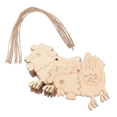 Gatuida 10 Stück Unfertige Holz Hühneranhänger Seil für DIY Basteln Lernspielzeug Handliche Holzdeko für Frühling Geburtstag Party Dekoration Gatuida 10 Stück Unfertige Holz Hühneranhänger Seil für DIY Basteln Lernspielzeug Handliche Holzdeko für Frühling Geburtstag Party Dekoration von Gatuida