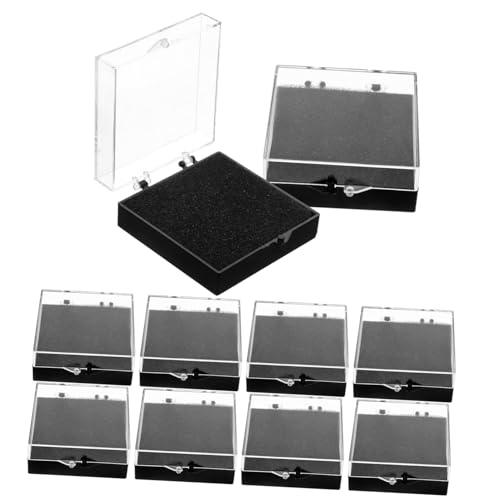 Gatuida 10 Stück Vitrine Veranstalter Schmuck Stiftanlage Container Abzeichen Fall Abzeichenhalter Geschenkbox Abzeichen-Organizer Kleine Plastikkoffer Schwamm Schwarz Gatuida 10 Stück Vitrine Veranstalter Schmuck Stiftanlage Container Abzeichen Fall Abzeichenhalter Geschenkbox Abzeichen-Organizer Kleine Plastikkoffer Schwamm Schwarz von Gatuida