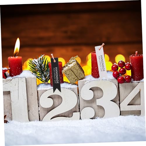 Gatuida 100 Stück Geschenkanhänger aus Papier Rechteckige Handmade Geschenk Segensanhänger in Schwarz und Weiß zum Beschriften und Dekorieren von DIY Kerzen Kuchen und Geschenkboxen von Gatuida