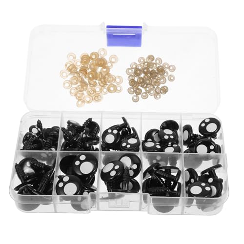 Gatuida 100stücke Runde Schwarze Puppenaugen Aus Kunststoff Harzfilzaugen Und Kawaii-sicherheitsaugen Mit Unterlegscheiben Bastelaugen Für Herstellung Von Amigurumi-Puppen Bären Gatuida 100stücke Runde Schwarze Puppenaugen Aus Kunststoff Harzfilzaugen Und Kawaii-sicherheitsaugen Mit Unterlegscheiben Bastelaugen Für Herstellung Von Amigurumi-Puppen Bären von Gatuida