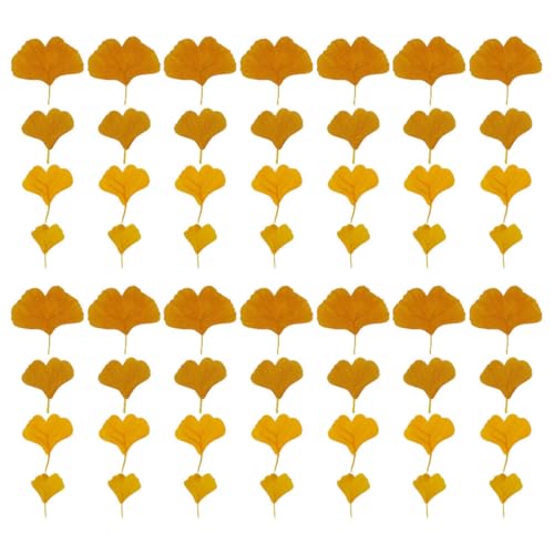 Gatuida 108 Stück Teiliges Künstliches Ginkgo Seidenstoff Dekorative Party Deko Realistische Herbstlaub Nachbildung für Fenster Wohnzimmertisch und Hochzeitsfeiern von Gatuida