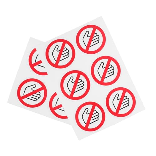 Gatuida 10St Warnschilder Nicht berühren Aufkleber für Klimaanlage Warnsignale Sieb Warnschild Nicht berühren Sicherheitsaufkleber Maschinen Kein Touch-Schild Zeichen Nicht berühren Papier von Gatuida