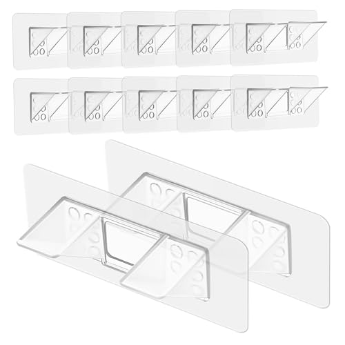 Gatuida 12 Stück Teiliges Selbstklebendes Regalbodenträger Plastikfreie Bohrfreie Einlegeboden Halterung für Schränke Holz Glas Keramik Starke Tragkraft Einfache Montage ohne Beschädigung Gatuida 12 Stück Teiliges Selbstklebendes Regalbodenträger Plastikfreie Bohrfreie Einlegeboden Halterung für Schränke Holz Glas Keramik Starke Tragkraft Einfache Montage ohne Beschädigung von Gatuida
