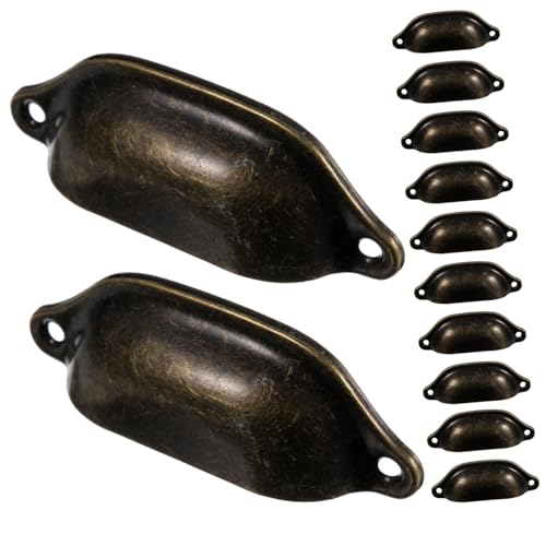 Gatuida 12 Stück Teiliges Vintage Möbelgriffe aus Robuste Schrankgriffe für Küchenschränke Kleiderschränke und Möbel Einfache Montage Langlebige Dekorative Ziehgriffe im Antikstil von Gatuida