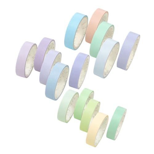 Gatuida 15 Rollen Bunte Washi Tapes Klebeband Farbiges Dekoratives Masking Tape für Scrapbooking Handbücher Tagebücher Geschenkverpackung Langlebig Leicht Tragbar von Gatuida