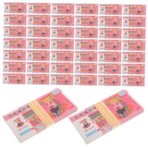 Gatuida 15 Stück Teiliges Ahnengeld Papiergeld in Hoher Stückelung Dickes Feng Shui Verbrennungsopfer für Ahnenverehrung Realistisch Gedruckt Leicht Entflammbar für Traditionelle von Gatuida