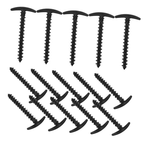 Gatuida 15 Stück Teiliges Robuste Kunststoff Zeltheringe Schwer Belastbar mit Scharfem Ende Wetterfeste Camping Heringe für Rasen zur Sicheren Befestigung von Zelten Planen und Pavillons von Gatuida