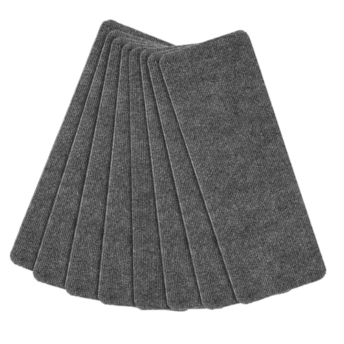 Gatuida 15 Stück Teiliges Treppenmatten Selbstklebend aus Robustem Polyester Rutschfeste Teppich Stufenmatten für Steintreppen Einfach zu Reinigen Installieren für Innen und Außenbereiche von Gatuida