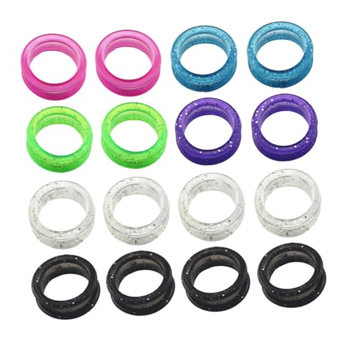 Gatuida 16 Stück Teiliges Flexibles Fingerring Scheren Geräuschdämpfend und Flexibel Schützende Ringsets für Friseur Haustierscheren Einfache Befestigung Bunte Farben Verbesserte von Gatuida