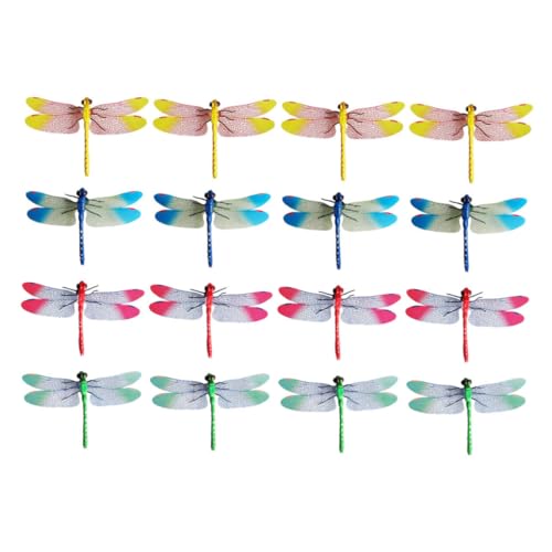 Gatuida 16 Stück Teiliges Libellen Deko Realistische Vorhang Clips aus Langlebigem PP Bunte Wohnaccessoires für Schlafzimmer und Wohnräume Abnehmbare Kunstobjekte zur Raumgestaltung von Gatuida