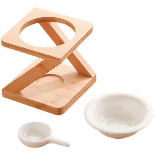 Gatuida 1Satz Aromalampe mit Holzsockel und Abnehmbarem für Ätherische Öle Vintage Teelichthalter für Wohnzimmer Schlafzimmer und Yoga Keramik Duftwärmer Gatuida 1Satz Aromalampe mit Holzsockel und Abnehmbarem für Ätherische Öle Vintage Teelichthalter für Wohnzimmer Schlafzimmer und Yoga Keramik Duftwärmer von Gatuida