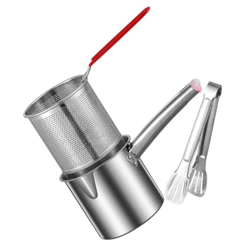 Gatuida 1Satz Frittiertopf Multifunktionale Fritteuse mit Ergonomischem Griff für Hausnutzung Verhindert Spritzer und Überlaufen Langlebig und Platzsparend von Gatuida
