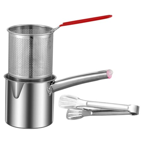 Gatuida 1Satz Frittischopf Multifunktionale Fritteuse für Effizientes Ölbraten Ergonomisches Design für Heimgebrauch Langlebig und Leicht zu Reinigen von Gatuida