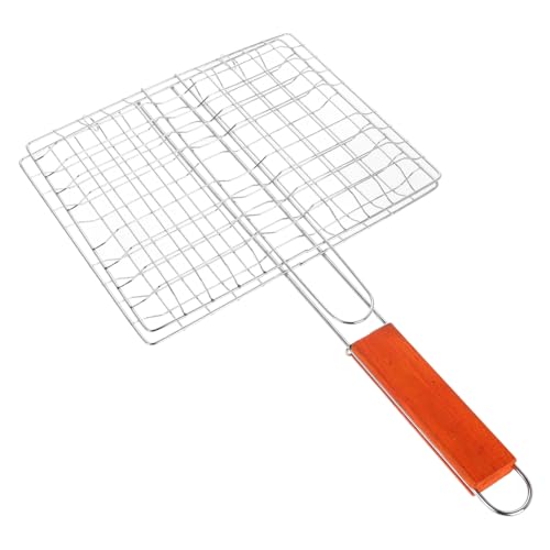 Gatuida 1Stück Grillnetz Klemme Tragbares BBQ Werkzeug Grillpartys Camping und Outdoor Aktivitäten für Fleisch und Gemüse von Gatuida
