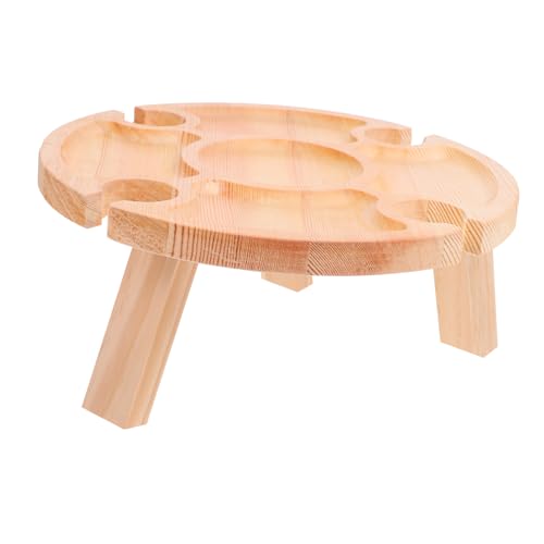 Gatuida 1Stück Kleiner Klapptisch für Außenbereich Tragbarer Runder Weintisch für Snacks Getränke für Strand Picknick Garten und Praktisch Gatuida 1Stück Kleiner Klapptisch für Außenbereich Tragbarer Runder Weintisch für Snacks Getränke für Strand Picknick Garten und Praktisch von Gatuida