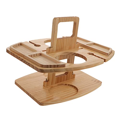 Gatuida 1Stück Tragbares Snack Tray Weinflaschenhalter Multifunktionales Holzregal für Picknickbedarf zur Aufbewahrung von Snacks Weinflaschen und Früchten zu Montieren Gatuida 1Stück Tragbares Snack Tray Weinflaschenhalter Multifunktionales Holzregal für Picknickbedarf zur Aufbewahrung von Snacks Weinflaschen und Früchten zu Montieren von Gatuida