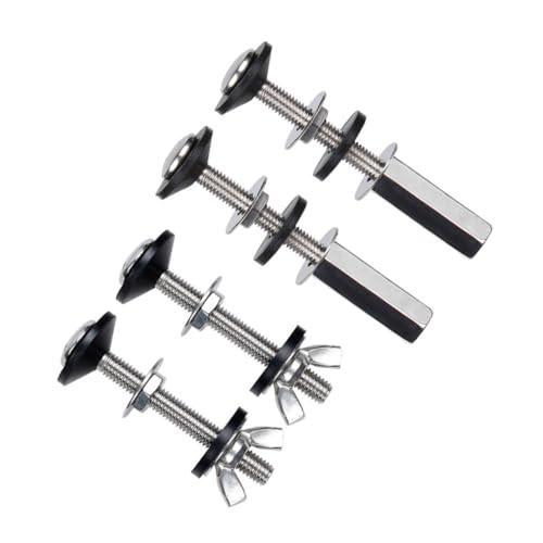 Gatuida 2 Paare Toilettentank Schrauben mit Gummidichtung und Edelstahl Robustes Befestigungsset für Wc sitz und Spülkasten Langlebig und Vibrationsfrei Passend für Toilettenmodelle von Gatuida