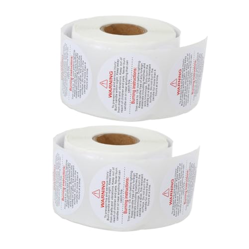 Gatuida 2 Rollen Candle Jar Safety Decals Warnaufkleber für Kerzengläser und Behälter Leicht Anzubringen Kompakt und Vielseitig für Kerzencontainer Geeignet Gatuida 2 Rollen Candle Jar Safety Decals Warnaufkleber für Kerzengläser und Behälter Leicht Anzubringen Kompakt und Vielseitig für Kerzencontainer Geeignet von Gatuida