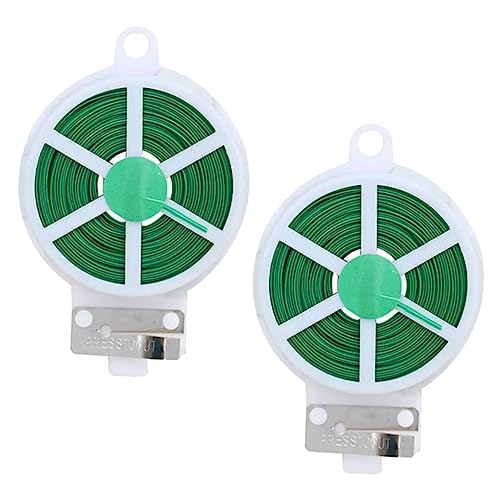 Gatuida 2 Rollen Gartenpflanzen Bindedraht mit Integriertem Schneidwerkzeug Grüne Witterungsbeständige PVC Ummantelte Eisendraht Binder für Kletterpflanzen und Gemüse Robust und Flexibel von Gatuida