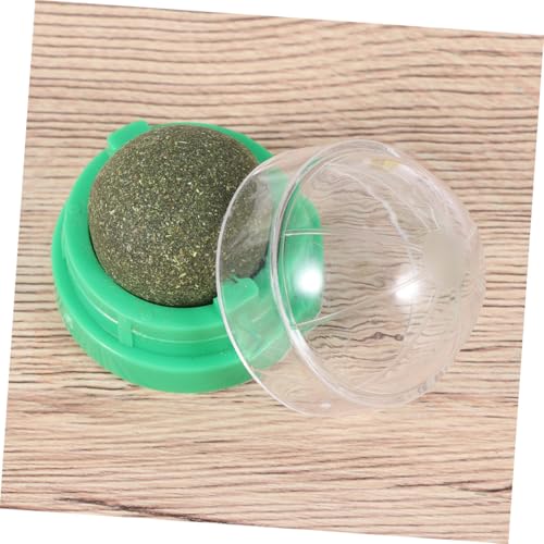 Gatuida 2 STÜCK Drehbare Katzenminze Bälle aus Natürlicher Actinidia Polygama Multifunktionale Katzensnacks zur Zahnpflege und Verdauungsförderung Vitaminreiche Katzenleckerlis von Gatuida