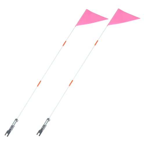 Gatuida 2 Sätze Fahrradfahne aus Glasfaserverstärktem Verschleißfest Sicherheitsstarker Fahnenmast für Heckmontage Pinke Sicherheitsfahne als Praktisches Fahrradzubehör von Gatuida