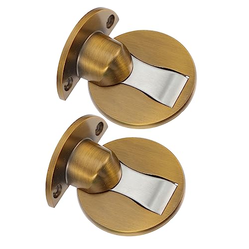 Gatuida 2 Sätze Magnetische Türstopper aus Zinklegierung Boden magnettürhalter mit Starker Haftkraft Geräuscharm Klassisch für Wohn Arbeitsbereiche Schützt vor Zugluft und Türschlag von Gatuida